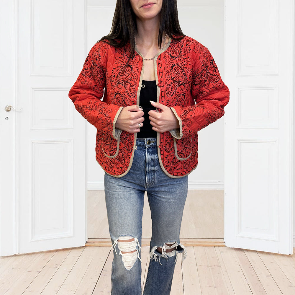 The Quilted Jacket - Red