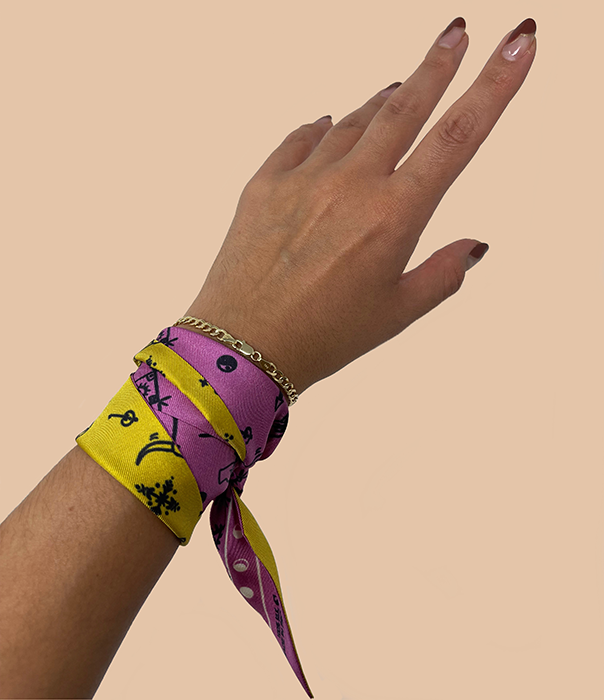 Amulet Flaco - Yellow/Pink