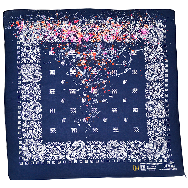 Doctor'd by Squar'd Away - Navy Splatter Bandana