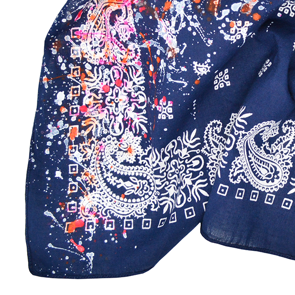 Doctor'd by Squar'd Away - Navy Splatter Bandana