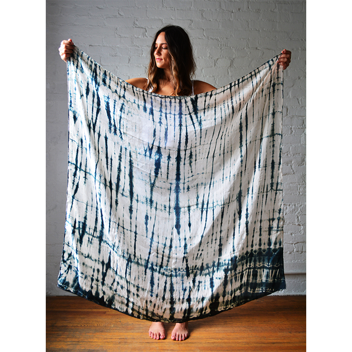 Tie Dye Stripe - Navy